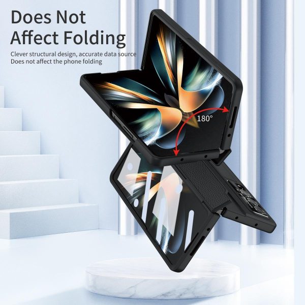 For Samsung Galaxy z Fold4 5G Full Coverage Phone Case with Hinge - Integrated Design - Blue - Image 5