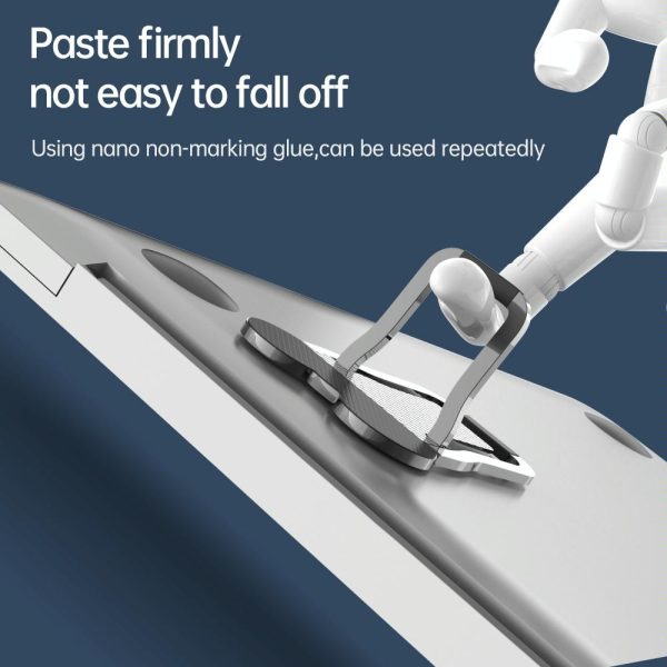 Foldable Metal Laptop Stand - Set of 2 - Silver - Image 7