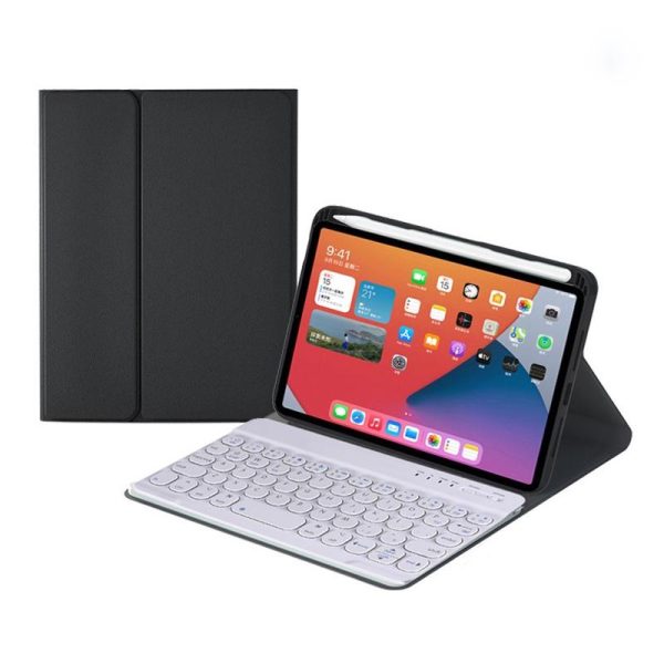 Detachable Bluetooth Keyboard Leather Case For Ipad Mini 6 With Holder - Light Purple - Image 9