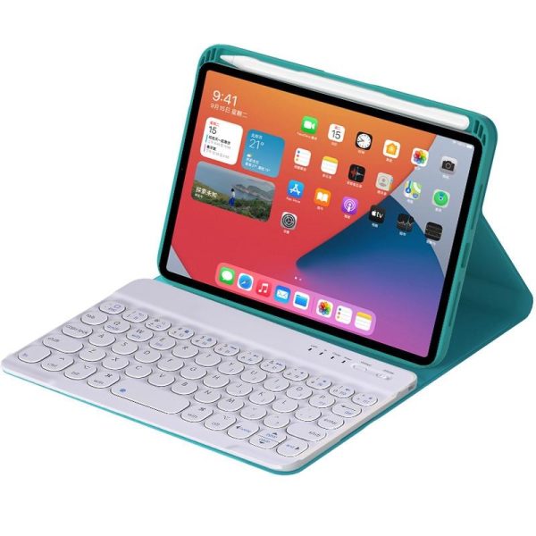 Detachable Bluetooth Keyboard Leather Case For Ipad Mini 6 With Holder - Light Purple - Image 14