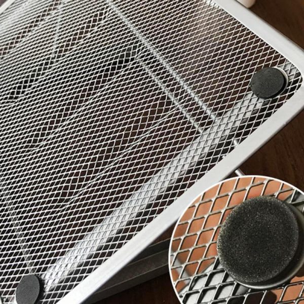 Adjustable Folding Metal Mesh Desktop Cooler - Black - Image 7