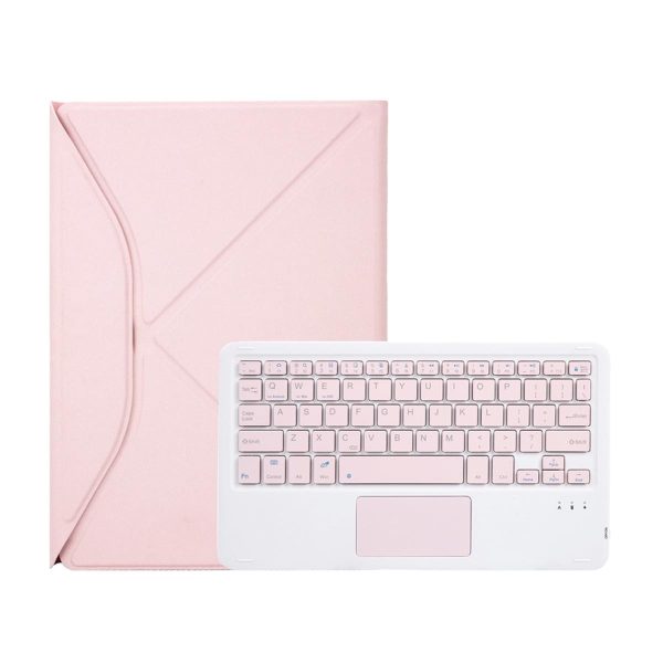 Bluetooth Keyboard Leather Tablet Case With Pen Slot And Touchpad - Sky Blue - Image 3