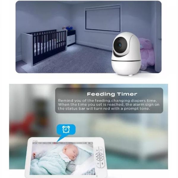 Wireless Baby Monitor With 7 Screen Night Vision & Two-Way Intercom - Image 6