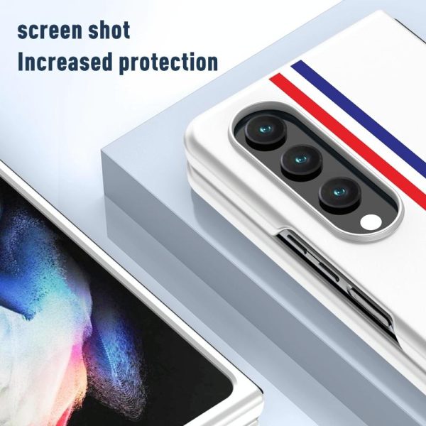 Frosted Skin Case for Samsung Galaxy z Fold 4 - Slim & Stylish - Pink Color Bar - Image 6
