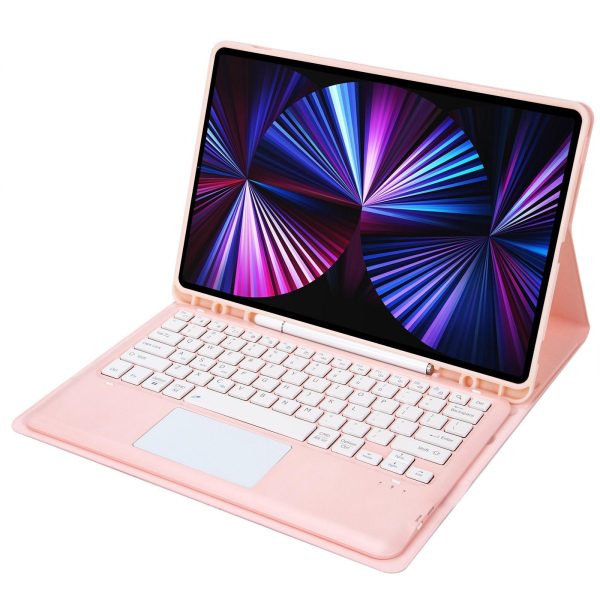Detachable Bluetooth Keyboard Leather Case For Ipad Pro 12.9 2021 / 2020 / 2018 With Touch Pad - Mint Green - Image 5