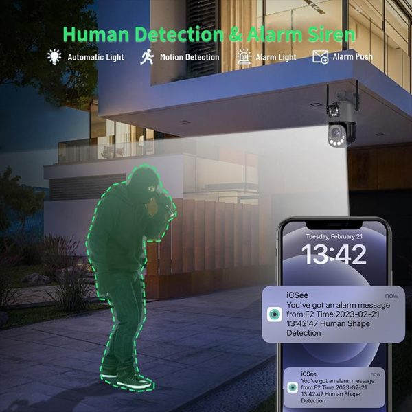 Smart Dual Lens Wifi Dome Camera - Hd - Image 5
