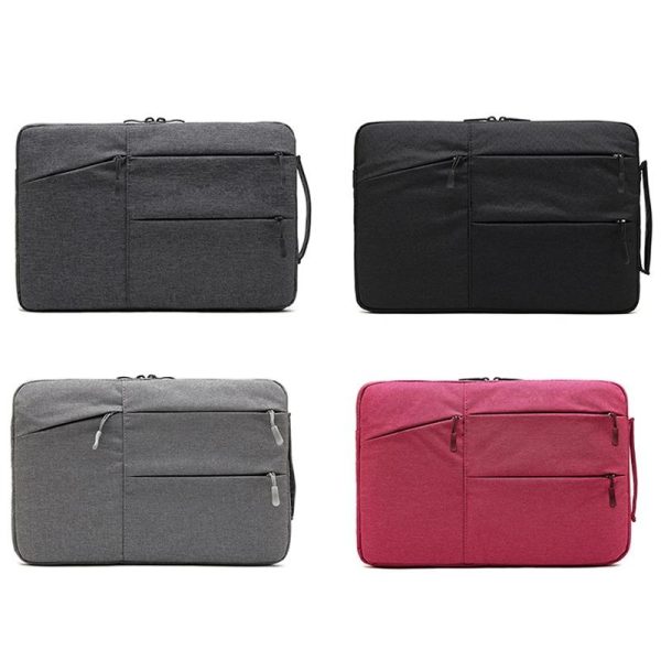 11.6 Inch Business Laptop Liner Bag - Polyester Zipper Closure - Dark Gray - Image 3