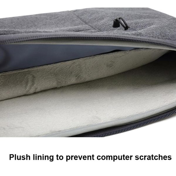 11.6 Inch Business Laptop Liner Bag - Polyester Zipper Closure - Dark Gray - Image 7