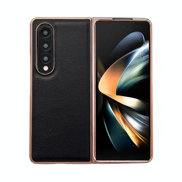 Skyline Series Nano Electroplating Pu Case for Samsung Galaxy z Fold 4 - Sky Blue - Image 14