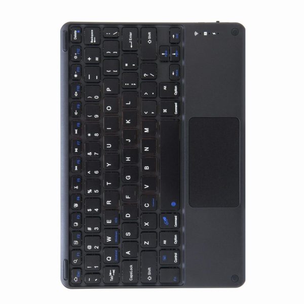 Bluetooth Keyboard Leather Case For Ipad 9.7 2018 / 2017 With Three-Fold Holder - Black - Image 3