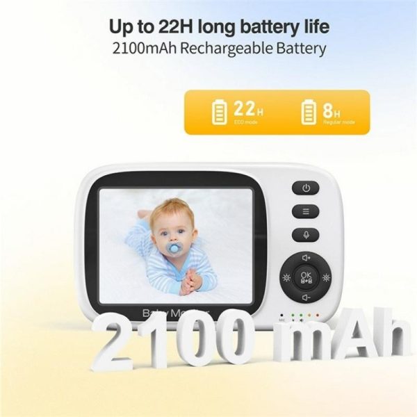3.2 Baby Monitor With 2-Way Voice Temperature Monitoring & 3.2 Screen - Image 3