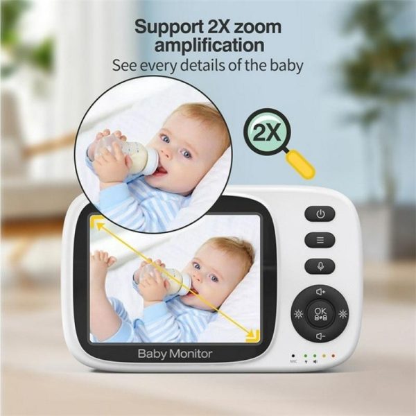 3.2 Baby Monitor With 2-Way Voice Temperature Monitoring & 3.2 Screen - Image 4
