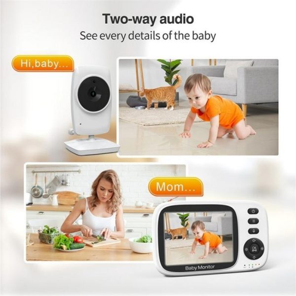 3.2 Baby Monitor With 2-Way Voice Temperature Monitoring & 3.2 Screen - Image 9