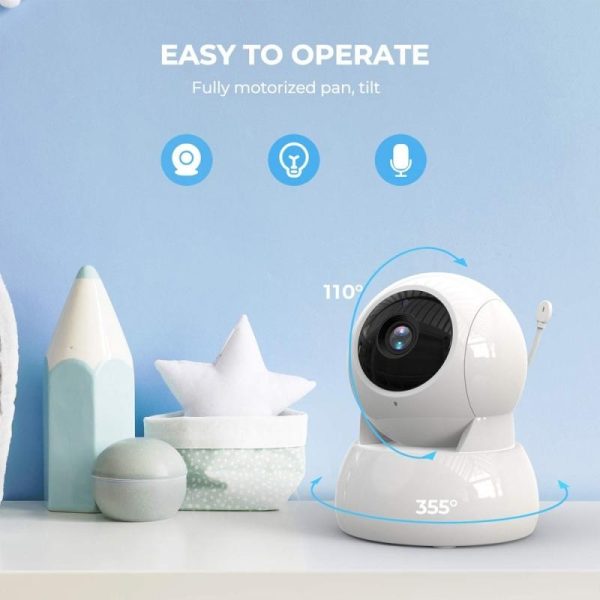 5-Inch Wireless Baby Monitor With Infrared Night Vision And Two-Way Intercom - Image 4