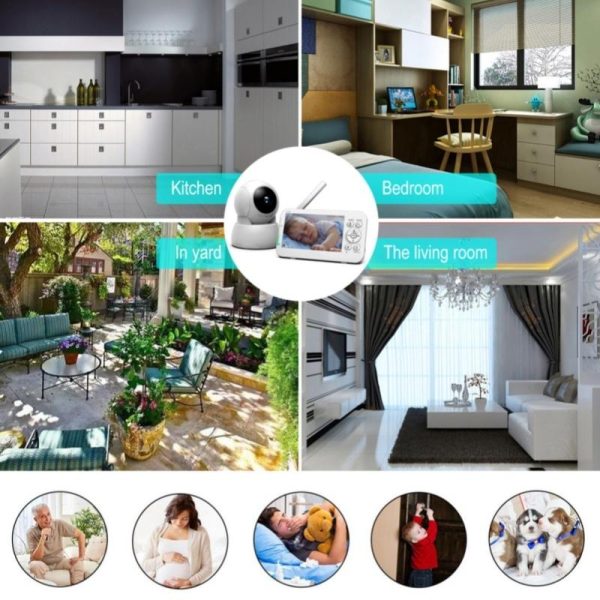 5-Inch Wireless Baby Monitor With Infrared Night Vision And Two-Way Intercom - Image 5