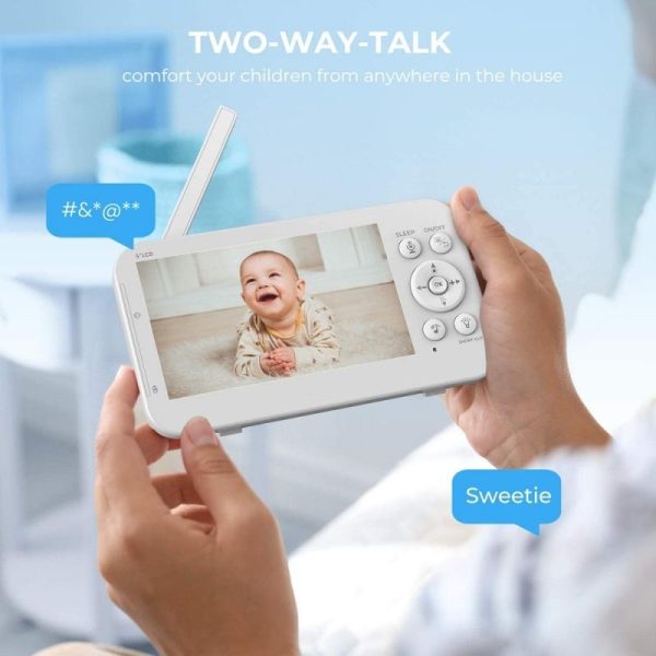 5-Inch Wireless Baby Monitor With Infrared Night Vision And Two-Way Intercom - Image 6
