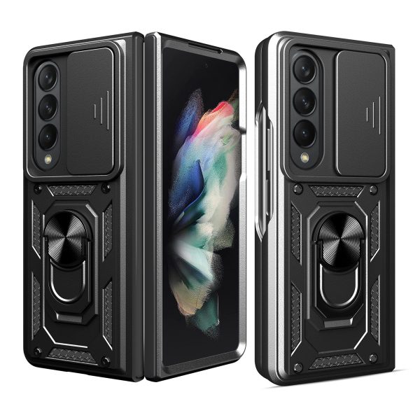 Samsung Galaxy z Fold 4 Tpu Pc Case with Sliding Camera Cover - Blue - Image 13