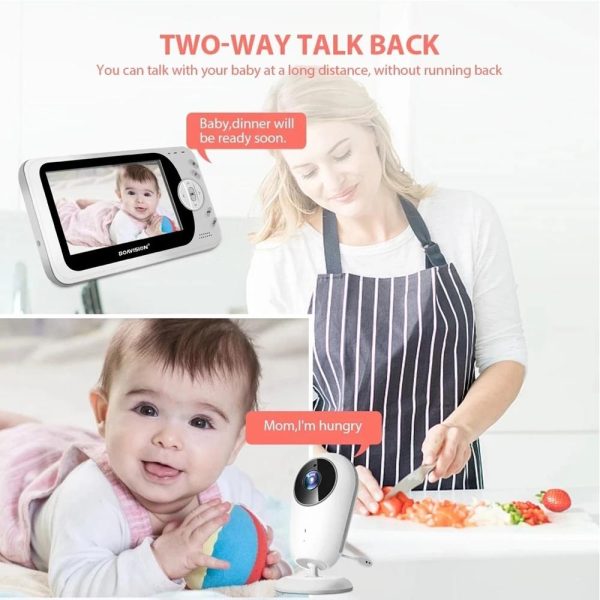 Wireless Baby Monitor With Night Vision Camera - 4.3 Inch Screen - Image 6