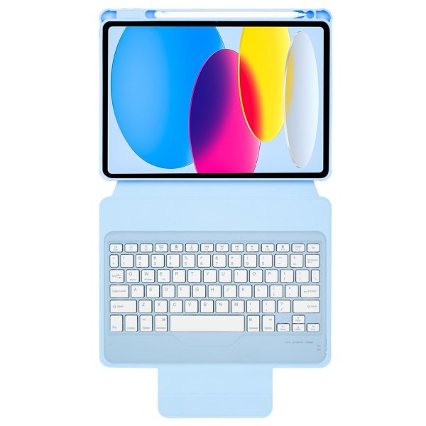360 Rotation Bluetooth Keyboard Leather Case For Ipad 10.9 2022 - Green - Image 5