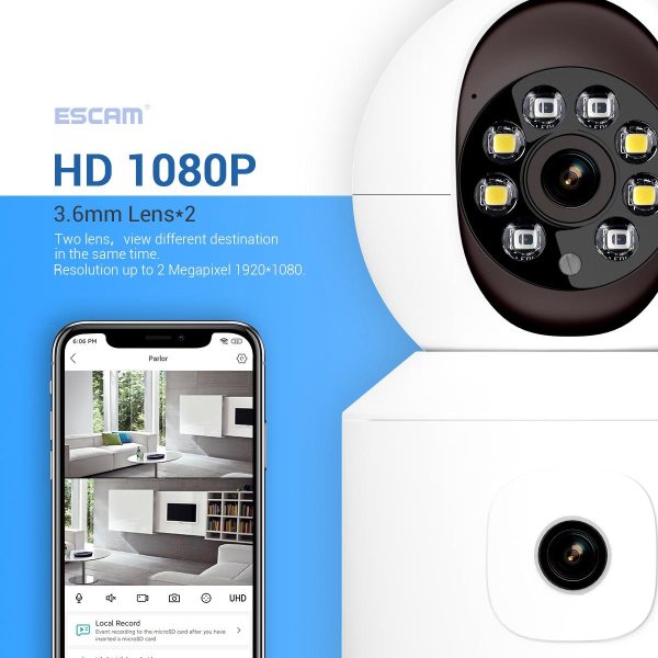 2Mp Dual Lens Dual Screen Wifi Camera With Two-Way Voice & Motion Detection - Surveillance - Image 5