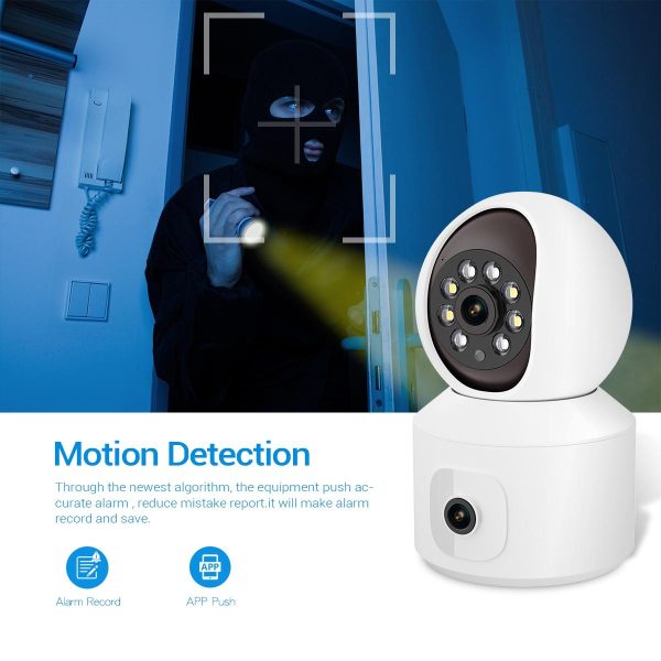 2Mp Dual Lens Dual Screen Wifi Camera With Two-Way Voice & Motion Detection - Surveillance - Image 6
