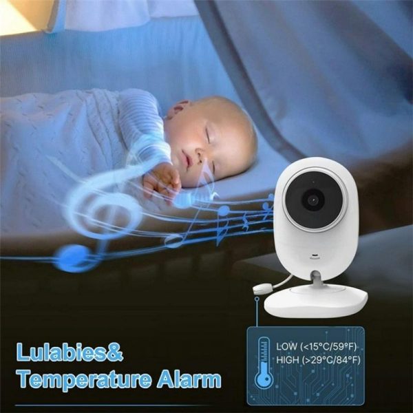 2-Way Voice Baby Monitor With Temperature Detection And 2.8 Lcd Screen - Image 8