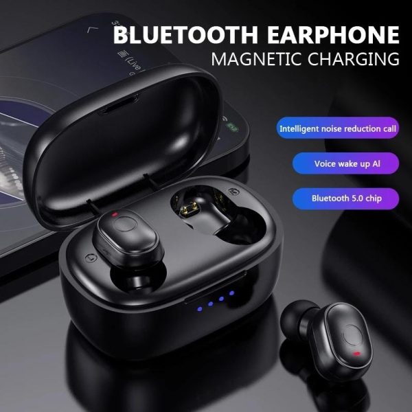 Waterproof Mini Touch-control Bluetooth Earphones with Noise Cancelling - Blue - Image 5