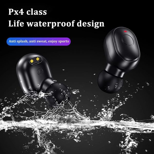 Waterproof Mini Touch-control Bluetooth Earphones with Noise Cancelling - Blue - Image 10