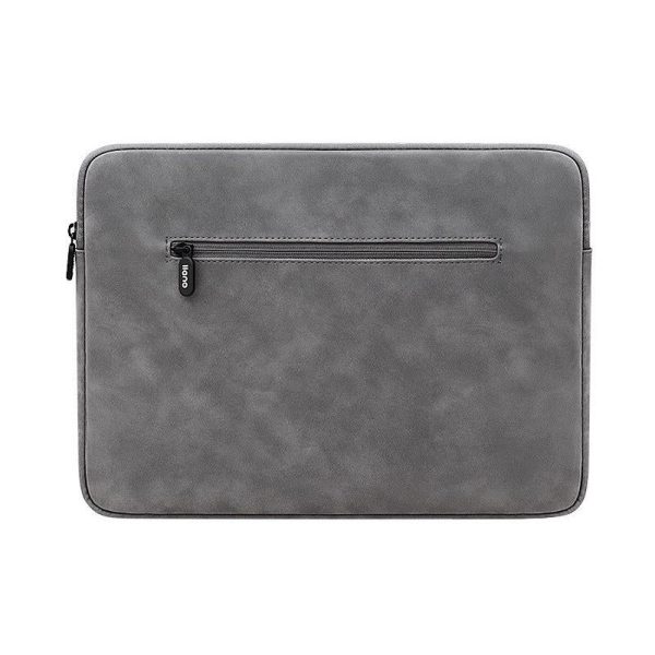 13.3 Inch Jacquard Laptop Liner Bag in Dark Gray Sheepskin - Image 2