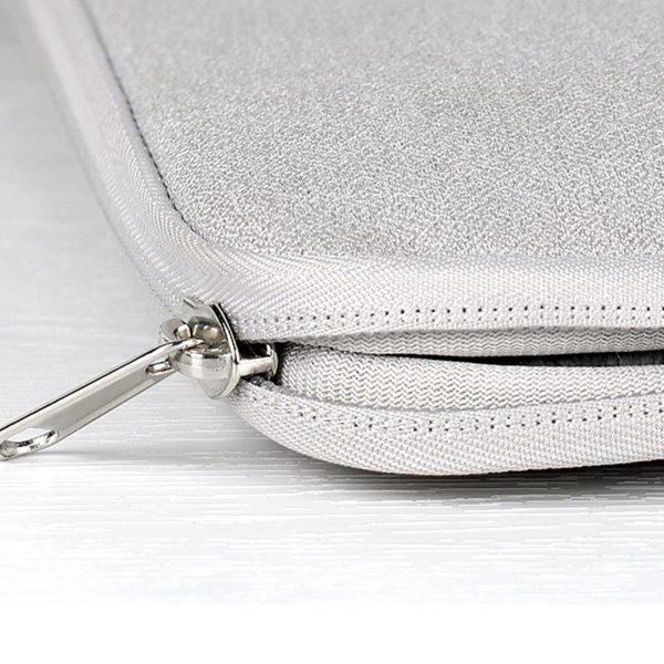13.3 Inch Jacquard Laptop Liner Bag in Dark Gray Sheepskin - Image 3