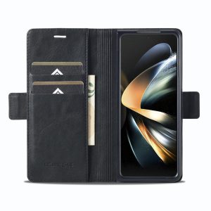 Rfid Leather Phone Case for Samsung Galaxy z Fold 4 / 5g - Secure & Stylish - Black - Image 4