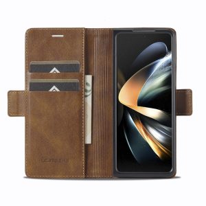 Rfid Leather Phone Case for Samsung Galaxy z Fold 4 / 5g - Secure & Stylish - Black - Image 10