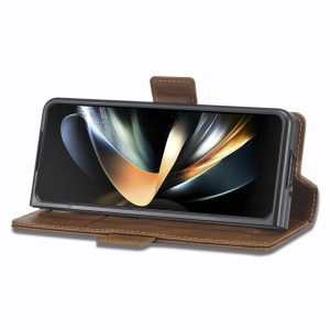 Rfid Leather Phone Case for Samsung Galaxy z Fold 4 / 5g - Secure & Stylish - Black - Image 11