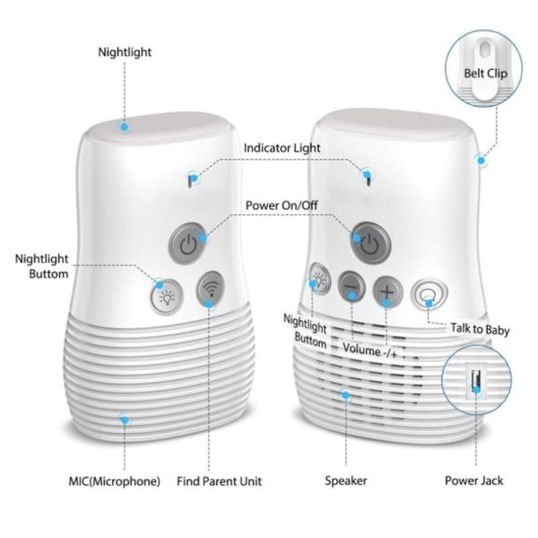 Two-Way Talk Back Baby Monitor With Wireless Audio And Sound Alert - Image 3