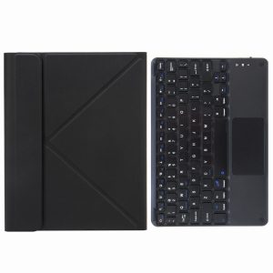 Bluetooth Keyboard Leather Case For Ipad 10.2 / Pro 10.5 - Three-Fold Holder - Black - Image 1