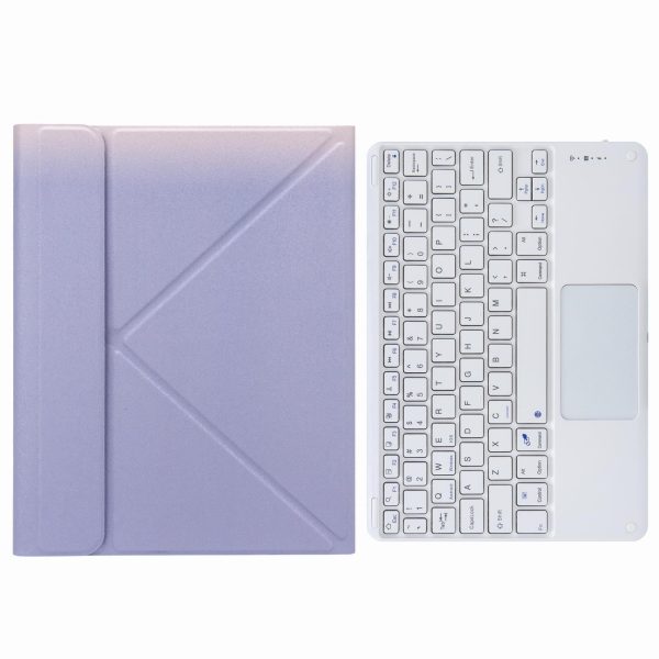 Bluetooth Keyboard Leather Case For Ipad 10.2 / Pro 10.5 - Three-Fold Holder - Black - Image 6