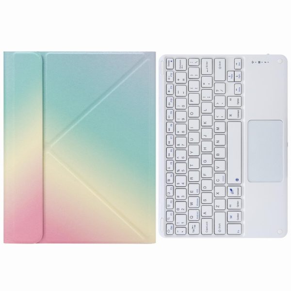 Bluetooth Keyboard Leather Case For Ipad 10.2 / Pro 10.5 - Three-Fold Holder - Black - Image 7