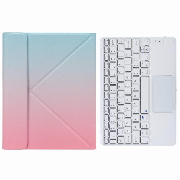 Bluetooth Keyboard Leather Case For Ipad 10.2 / Pro 10.5 - Three-Fold Holder - Black - Image 8