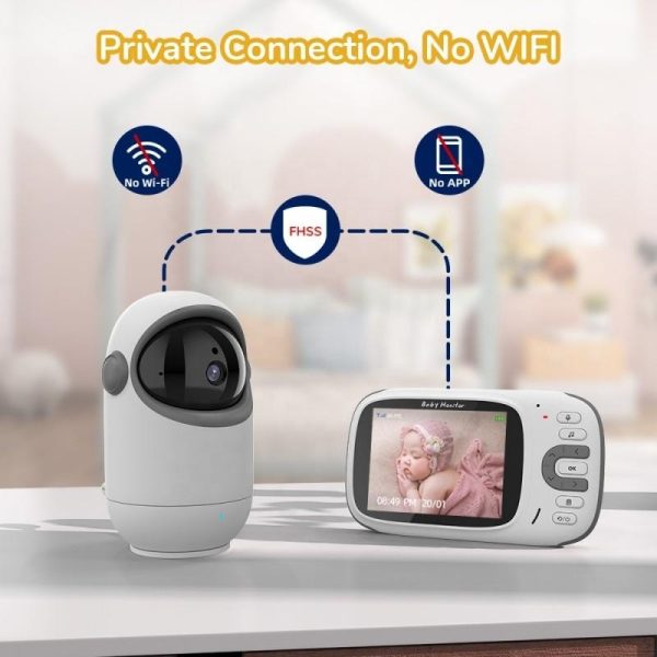 Wireless Digital Video Baby Monitor With Rotating Camera - 3.2 Inch - Image 4
