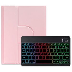 360 Degree Rotatable Bluetooth Keyboard Leather Case With Three-Colour Backlight - Dark Green - For Ipad 10Th Gen 10.9 2022 - Image 2