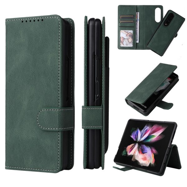 Foldable Leather Case for Samsung Galaxy z Fold 4 / 5g - Detachable - Black - Image 2