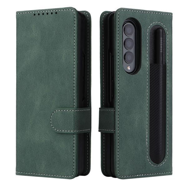 Foldable Leather Case for Samsung Galaxy z Fold 4 / 5g - Detachable - Black - Image 3