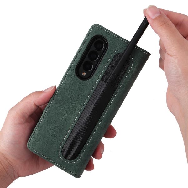 Foldable Leather Case for Samsung Galaxy z Fold 4 / 5g - Detachable - Black - Image 7