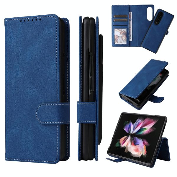 Foldable Leather Case for Samsung Galaxy z Fold 4 / 5g - Detachable - Black - Image 8
