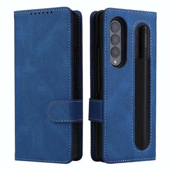 Foldable Leather Case for Samsung Galaxy z Fold 4 / 5g - Detachable - Black - Image 9