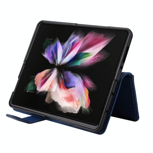 Foldable Leather Case for Samsung Galaxy z Fold 4 / 5g - Detachable - Black - Image 12