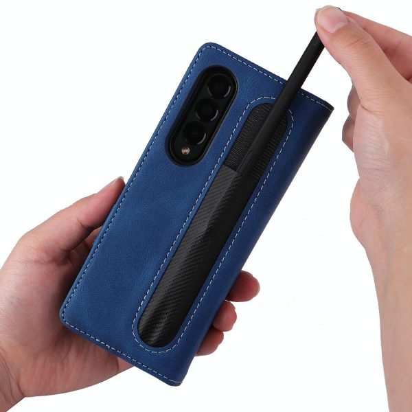 Foldable Leather Case for Samsung Galaxy z Fold 4 / 5g - Detachable - Black - Image 13