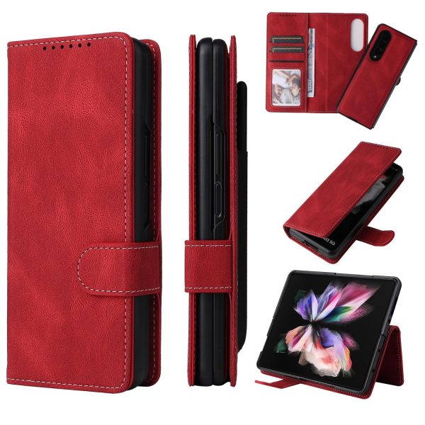 Foldable Leather Case for Samsung Galaxy z Fold 4 / 5g - Detachable - Black - Image 14