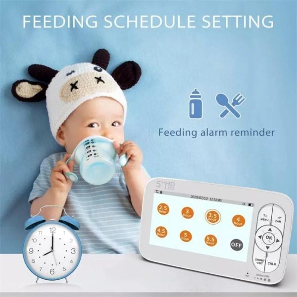 5 Wireless Video Baby Monitor With 5 Screen And Built-In Camera - Image 6