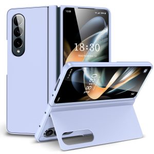 Foldable Phone Case with Holder for Samsung Galaxy z Fold 4 - Full Coverage - Light Purple - Image 1